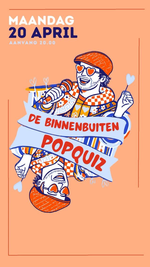 Poster van de Binnen Buiten popquiz
